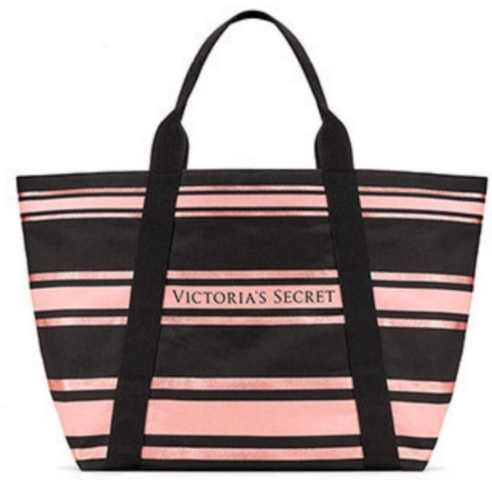 NWT Victoria’s Secret Tote rosegold/pink/black💕💐 - Picture 2 of 6